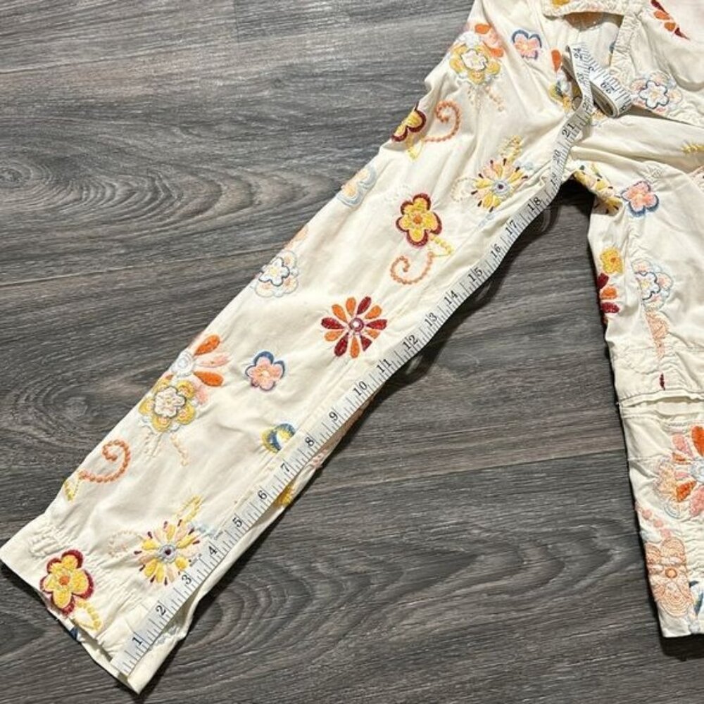 Johnny Was Embroidered Floral Blazer Small Boho Cottagecore Colorful Hippie - Picture 5 of 13